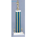 17" Holographic Trophy Columns w/ Top Figure (Blue/Gold)